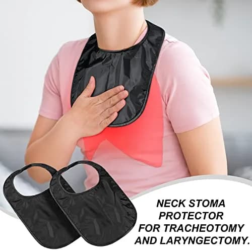Oudain Tracheostomy Shower Covers 3 Pcs Black | Waterproof, Adjustable & Reusable thumbnail 3