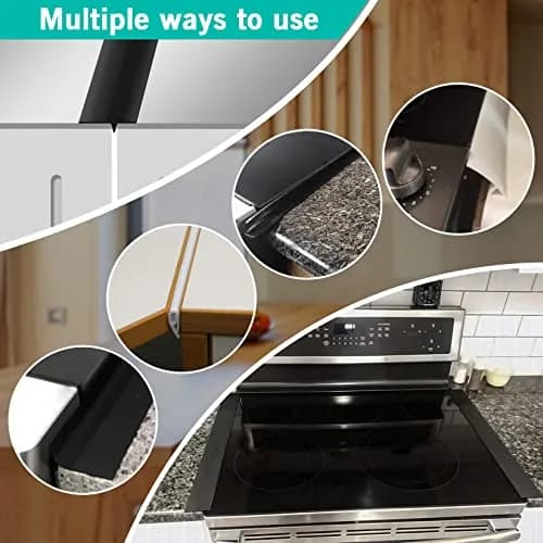 CARGEN Silicone Stove Counter Gap Cover Filler 25 Inch Black | Heat Resistant 320°C, Dishwasher Safe, Cut-to-Fit thumbnail 5