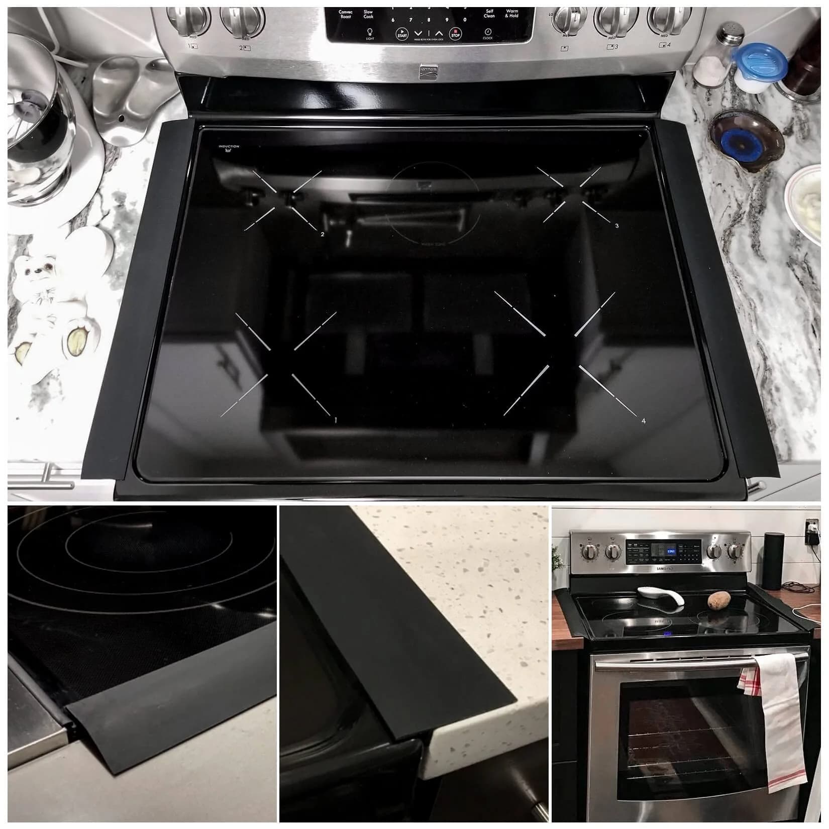 CARGEN Silicone Stove Counter Gap Cover Filler 25 Inch Black | Heat Resistant 320°C, Dishwasher Safe, Cut-to-Fit - view 6