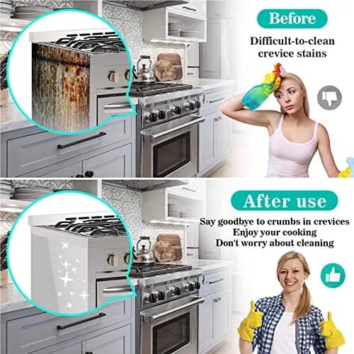 CARGEN Silicone Stove Counter Gap Cover Filler 25 Inch Black | Heat Resistant 320°C, Dishwasher Safe, Cut-to-Fit thumbnail 8
