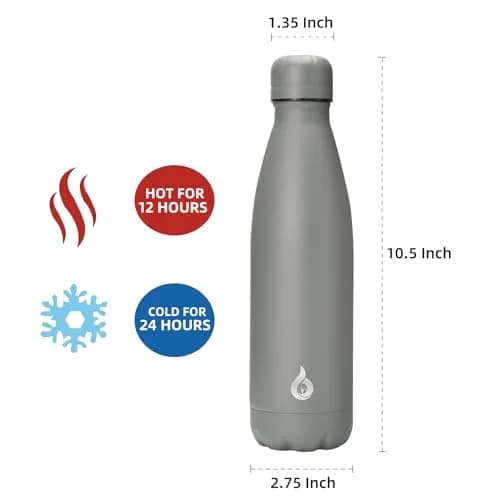 BJPKPK 17 oz Stainless Steel Insulated Water Bottle | Keeps Cold 24H & Hot 12H | Leak Proof thumbnail 3
