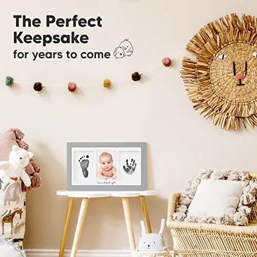 KeaBabies Inkless Baby Hand & Footprint Kit | Mess-Free Newborn Keepsake (Cloud Gray, 13" x 7.8") thumbnail 7