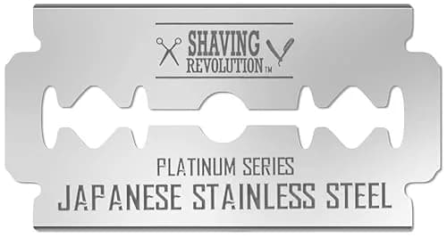 SHAVING REVOLUTION Double Edge Razor Blades 100 Count | Platinum Japanese Stainless Steel for a Precise, Smooth Shave thumbnail 1
