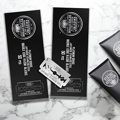 SHAVING REVOLUTION Double Edge Razor Blades 100 Count | Platinum Japanese Stainless Steel for a Precise, Smooth Shave thumbnail 7
