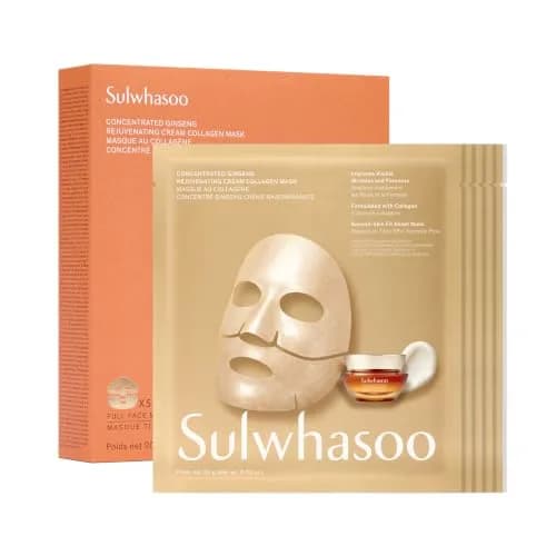 Sulwhasoo Concentrated Ginseng Rejuvenating Cream Collagen Mask 5 Pack | Visibly Smooth Fine Lines & Reinforce Skin Resilience thumbnail 1