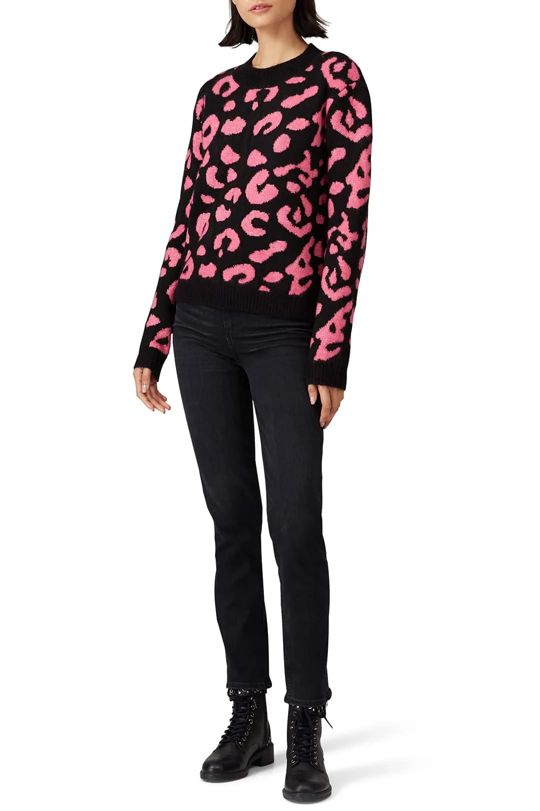 Line + Dot Civet Sweater Crew Neck Cotton & Polyester | Multicolored, Large