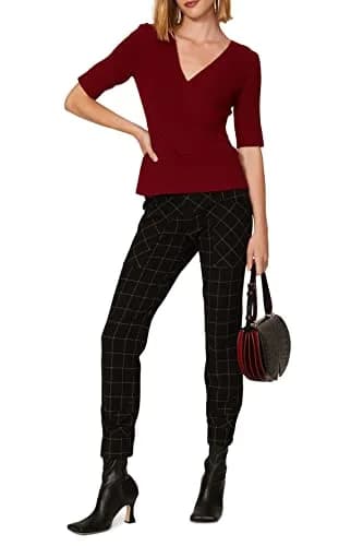 TOME Collective Rent the Runway Pre-Loved Cross Front Sweater, Small | Open Back, Red thumbnail 1