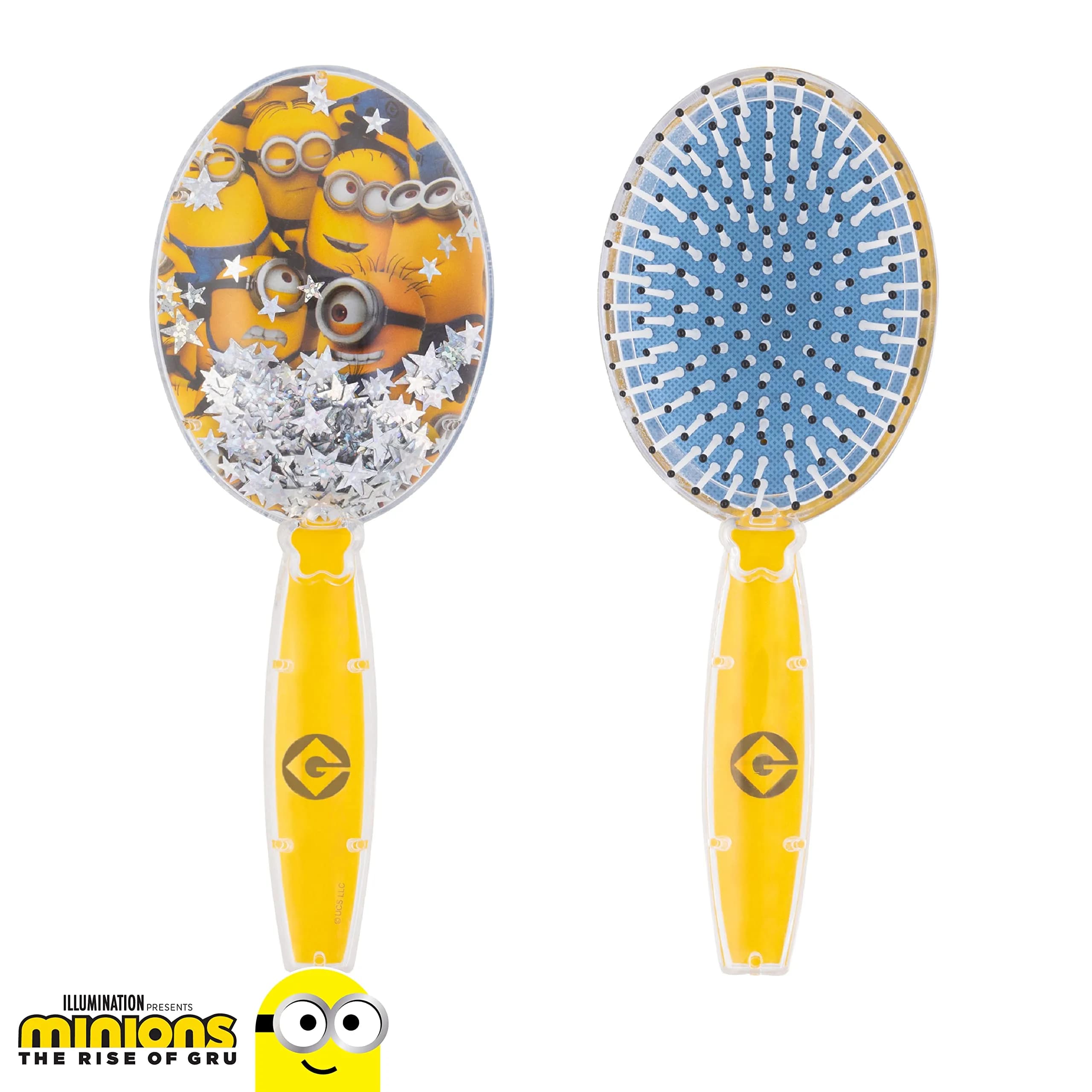 LUV HER Minions Kids Hair Brush with Sparkling Stars Confetti - Ages 3+ | Gentle Detangling for All Hair Types - view 5