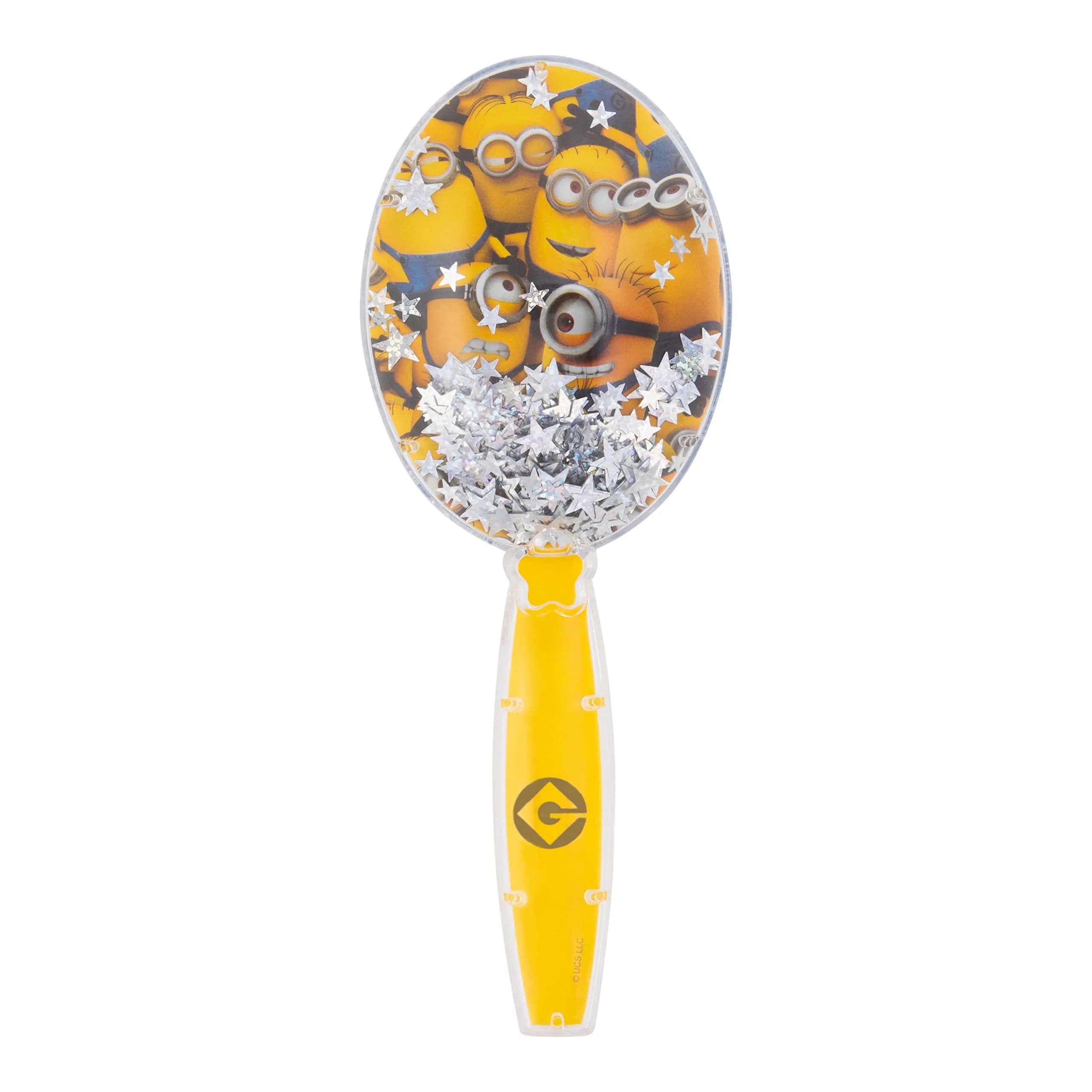 LUV HER Minions Kids Hair Brush with Sparkling Stars Confetti - Ages 3+ | Gentle Detangling for All Hair Types - view 2
