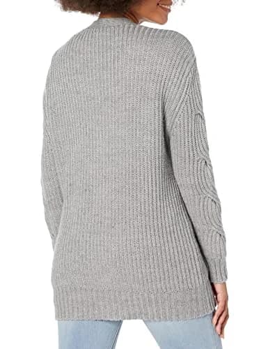 Thakoon Collective Grey Cable Knit Cardigan | V-Neck, Medium, Rayon Blend, 28" Length thumbnail 2