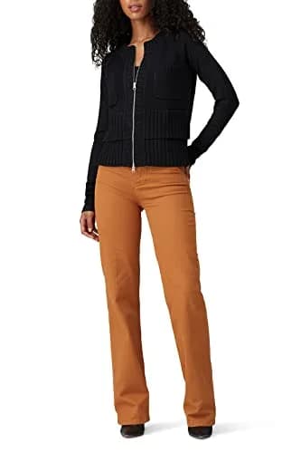KF/KaufmanFranco Collective Exposed Zipper Knit Sweater Small | Black, US Size thumbnail 1