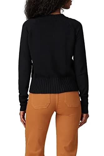 KF/KaufmanFranco Collective Exposed Zipper Knit Sweater Small | Black, US Size thumbnail 4
