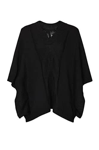 KF/KaufmanFranco Collective Rent the Runway Pre-Loved Black Slouchy Cable Knit Sweater, Small | Oversized V-Neck with Bat Sleeves thumbnail 2