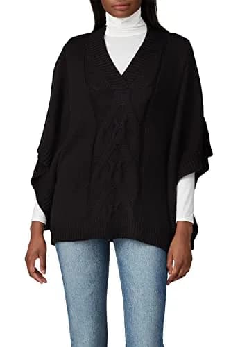 KF/KaufmanFranco Collective Rent the Runway Pre-Loved Black Slouchy Cable Knit Sweater, Small | Oversized V-Neck with Bat Sleeves thumbnail 3