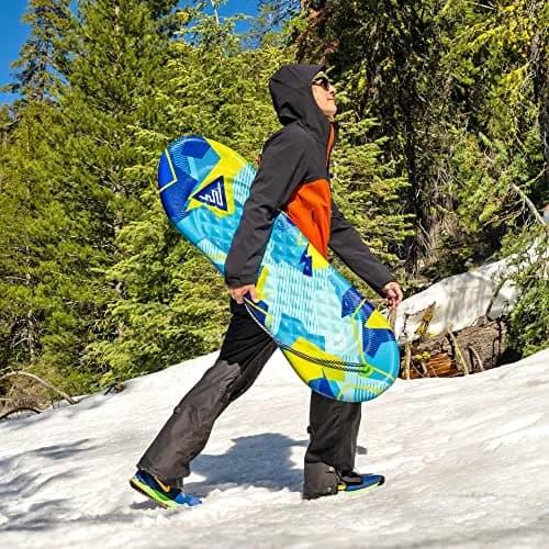 Artikfun Premium Foam Snowboard Sled 2-Pack | Contoured Foot Deck & Tow Rope | 48in-122cm | Safer Ride for All Ages thumbnail 8