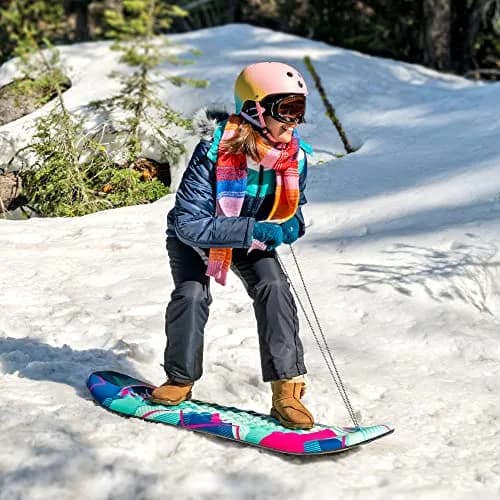 Artikfun Premium Foam Snowboard Sled 2-Pack | Contoured Foot Deck & Tow Rope | 48in-122cm | Safer Ride for All Ages thumbnail 3