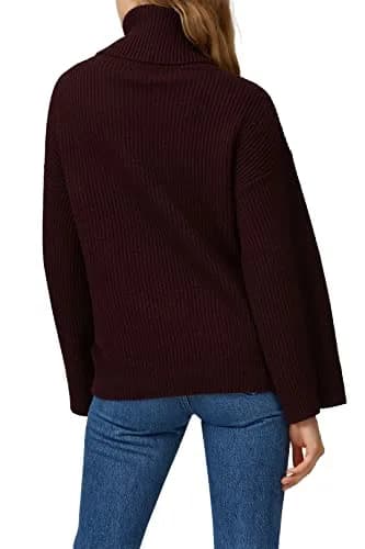 Charli Sweater Lisa Pullover in Purple | Boxy Fit, High Neck, Polyester Blend thumbnail 4