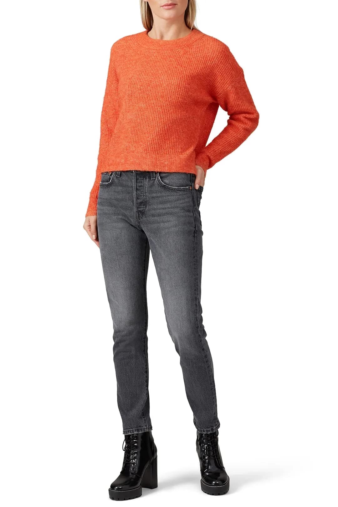 Heartloom Esther Sweater Crew Neck Cotton | Slouchy, Autumn Style (21in)