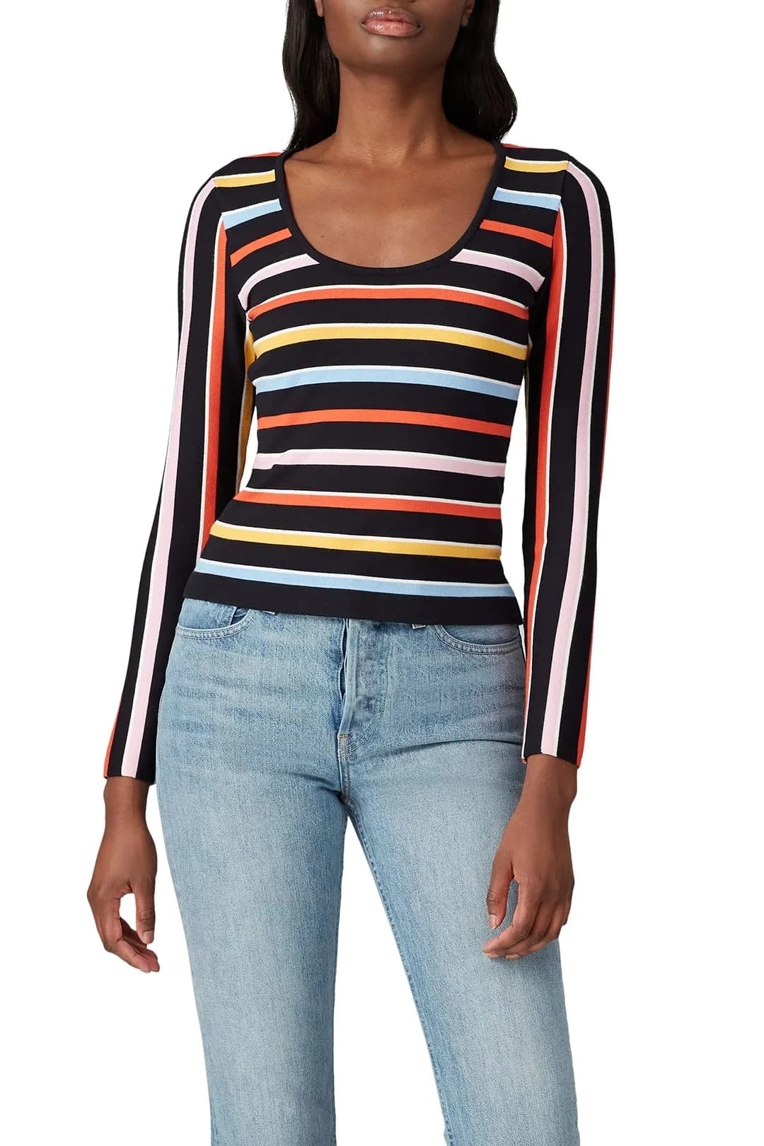 Great Jones Rent the Runway Pre-Loved Multi Striped Knit Sweater, Multi, Medium | Playful Style & Quality