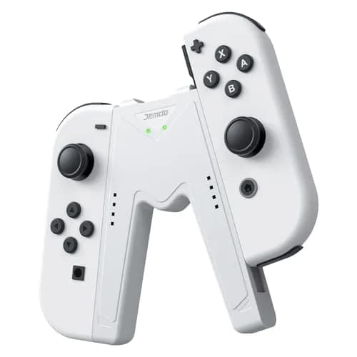 JINGDU White Joy-Con Charging Grip for Nintendo Switch & OLED | Play While Charging thumbnail 1