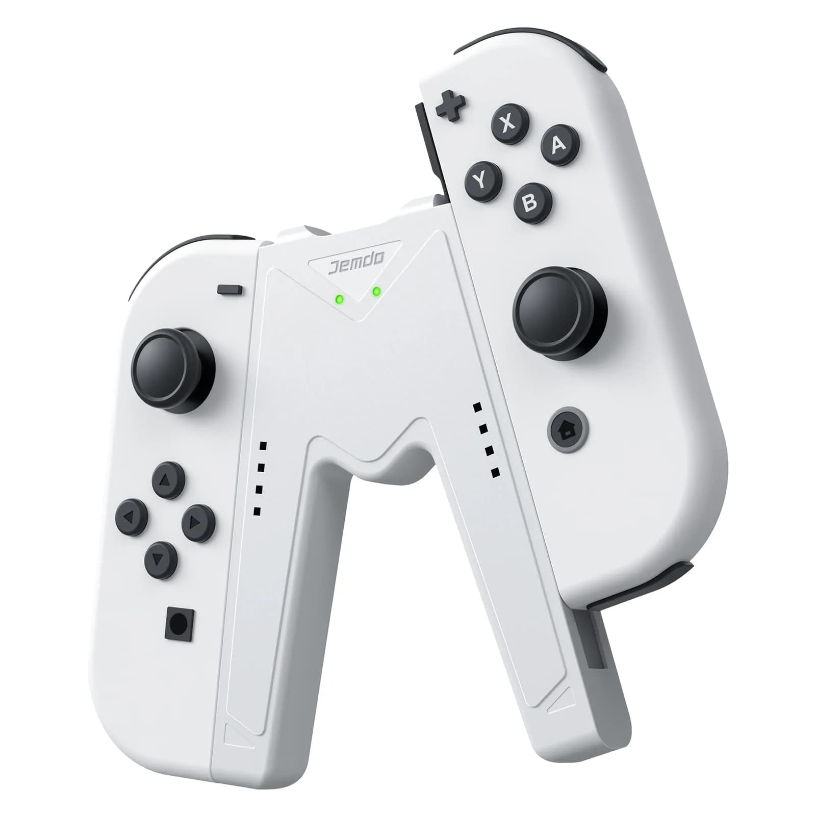 JINGDU Black Joy-Con Charging Grip for Nintendo Switch & OLED | 10.5cm x 14.4cm x 1.9cm — White