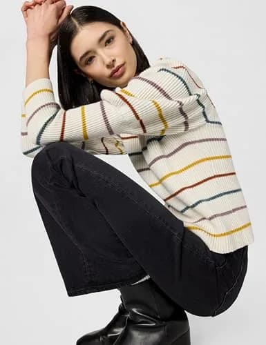 Saylor Keanne Sweater Crew Neck White Medium | Cozy & Stylish thumbnail 2