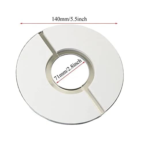 PZRT 2pcs Wall Split Flange | Stainless Steel Round Pipe Cover for 71mm Pipe thumbnail 4