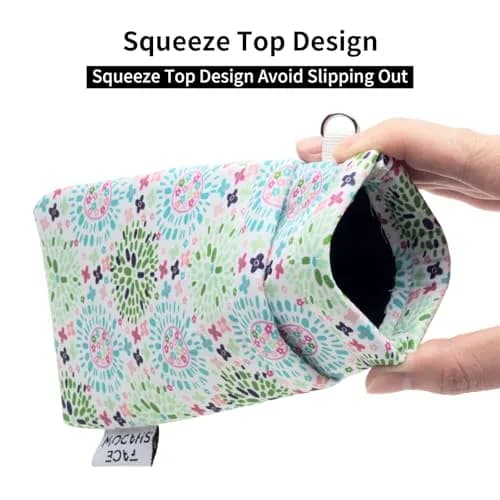 Face Shadow Soft Eyeglass Case with Squeeze Top & Wrist Strap | Fits Two Pairs, Microfiber Lined thumbnail 2