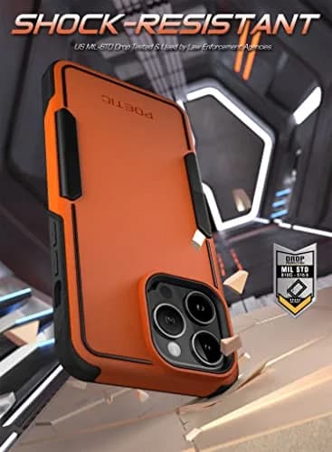 Poetic Neon Case Compatible with iPhone 14 Pro Max | Dual Layer Rugged Shockproof Orange thumbnail 6