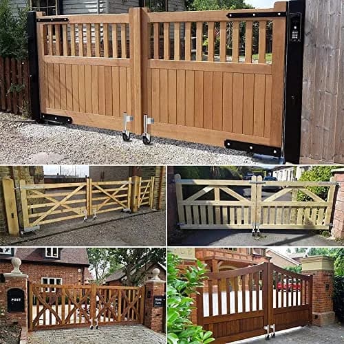 Homhoo 5” Spring Loaded Gate Wheel for Outdoor Wooden Gate Fence | Heavy Duty Support, 2 Pack thumbnail 7