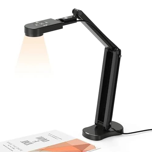 kitchbai 8MP Document Camera Visualiser 2448P | 4K USB Webcam with Dual Mics & 3-Level LED Light thumbnail 1