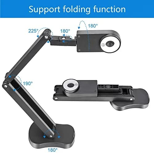 kitchbai 8MP Document Camera Visualiser 2448P | 4K USB Webcam with Dual Mics & 3-Level LED Light thumbnail 3