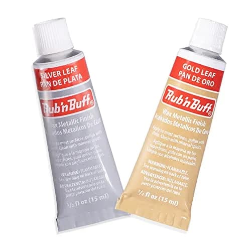 AMACO Rub n Buff Wax Metallic Finish Kit 15ml (0.5oz) Tubes | Gilding Wax for Crafts & Restoration thumbnail 1