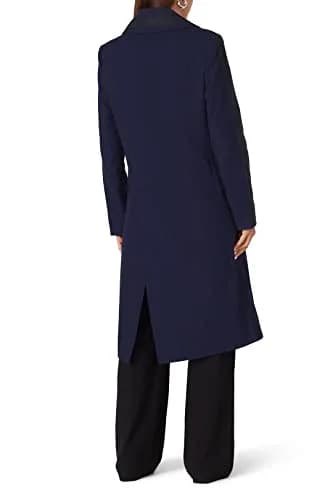 Victor Alfaro Collective Navy Double Breasted Coat | Wool & Blends, X-Small, Navy thumbnail 4