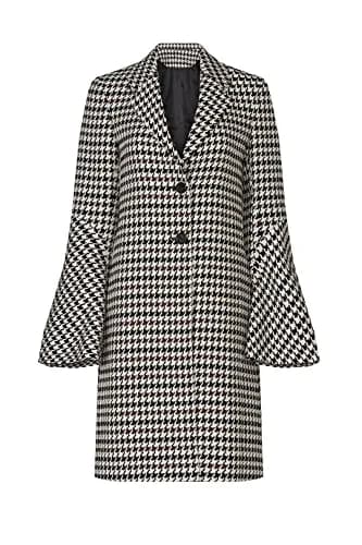 Derek Lam Collective Houndstooth Bell Sleeve Coat | Retro-Chic Wool & Polyester Blend, US Import (70-120 chars) thumbnail 2