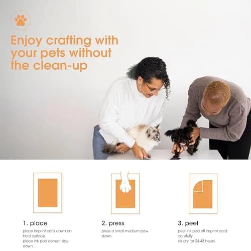 Pearhead Paw Print Clean-Touch Ink Pad Kit, Mess Free Inkless Pet Impression Kit, Safe for Cats and Dogs, Pack of 2 thumbnail 3