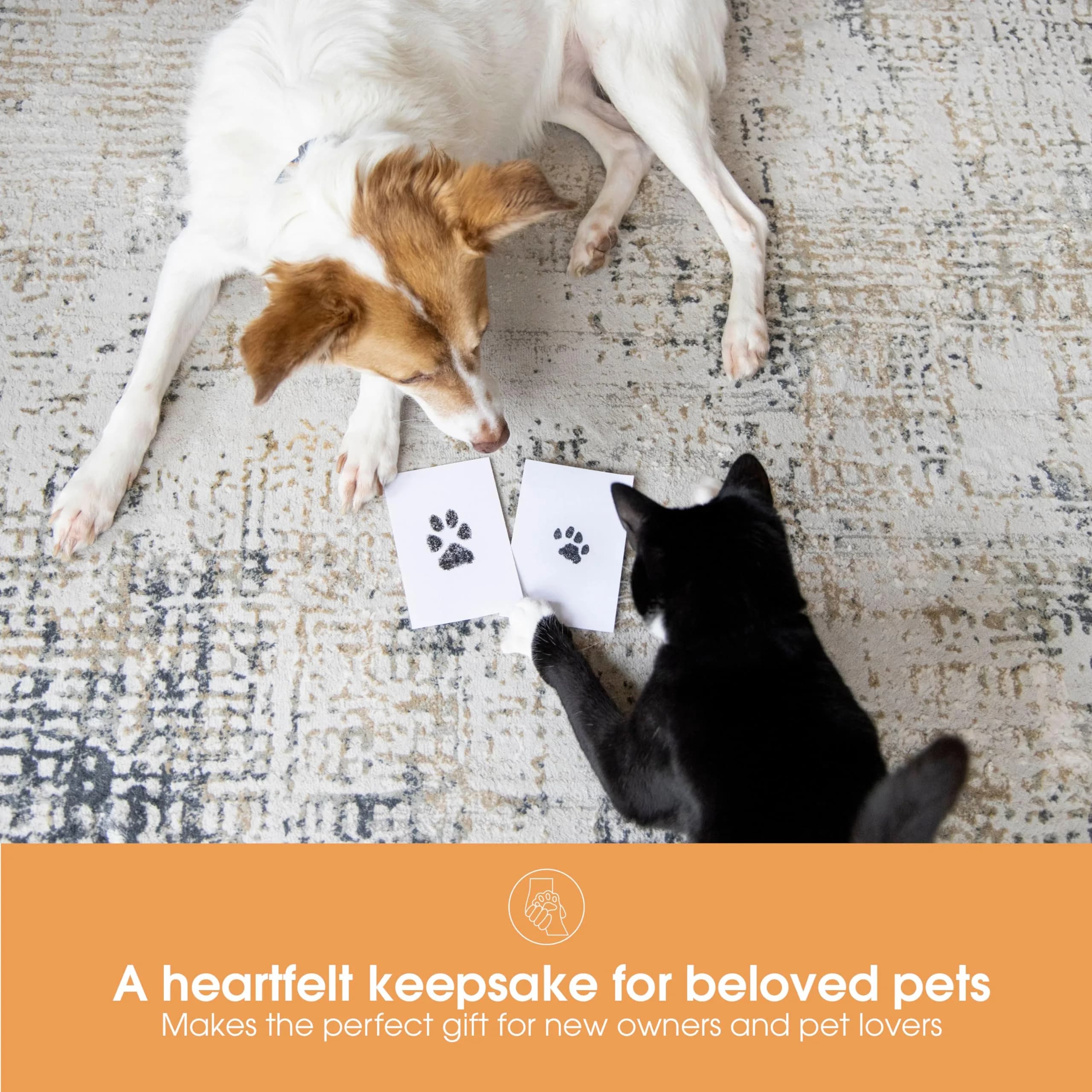Pearhead Paw Print Clean-Touch Ink Pad Kit, Mess Free Inkless Pet Impression Kit, Safe for Cats and Dogs, Pack of 2 - view 4
