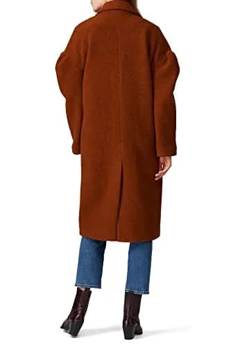 Line + Dot Leonora Coat S | Fitted Wool & Crepe, Brown, Perfect for Fall & Indian Climate thumbnail 4