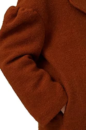 Line + Dot Leonora Coat S | Fitted Wool & Crepe, Brown, Perfect for Fall & Indian Climate thumbnail 5