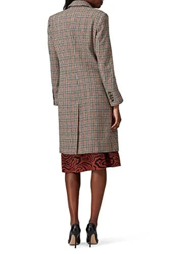 Sweet Baby Jamie Double Breasted Plaid Wool Coat | Menswear-Inspired, Large thumbnail 4