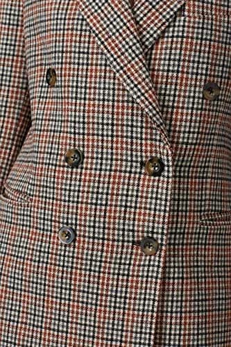 Sweet Baby Jamie Double Breasted Plaid Coat | Wool & Polyester, X-Large | Menswear-Inspired Style thumbnail 5
