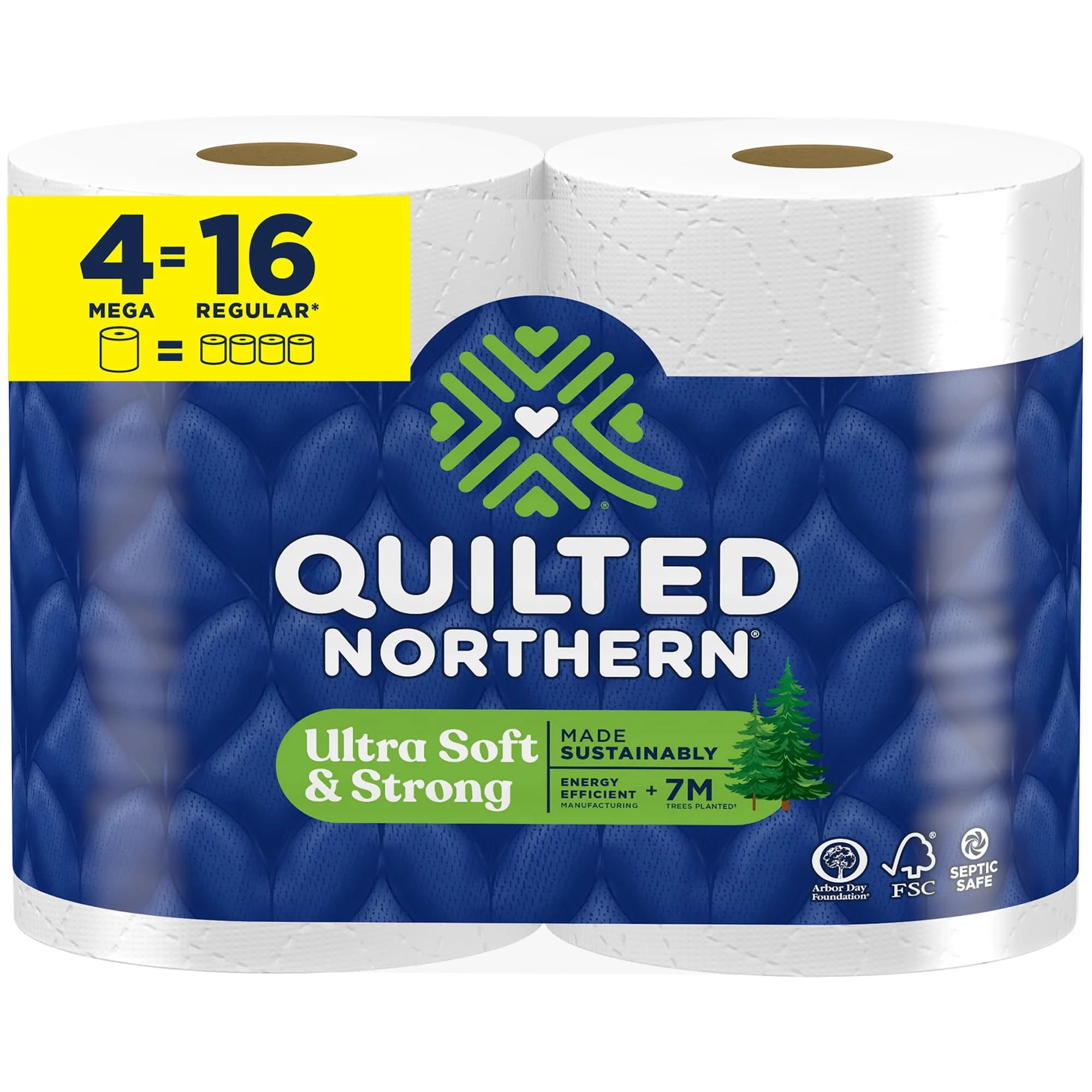 Quilted Northern Ultra Soft & Strong Toilet Paper, 4 Mega Rolls = 16 Regular Rolls | Premium 2-Ply Bathroom Tissue - view 2