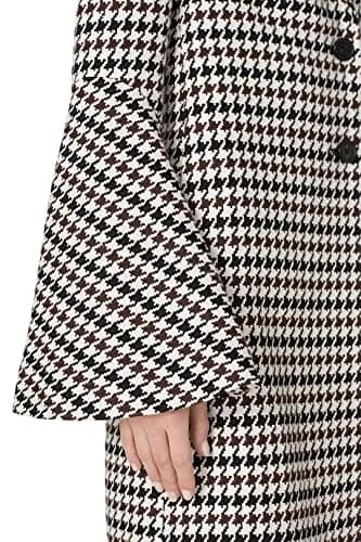 Derek Lam Collective Houndstooth Bell Sleeve Coat | Retro-Chic Wool Coat for Women thumbnail 5