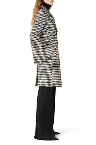 Derek Lam Collective Houndstooth Bell Sleeve Coat | Retro-Chic Wool Coat for Women thumbnail 3