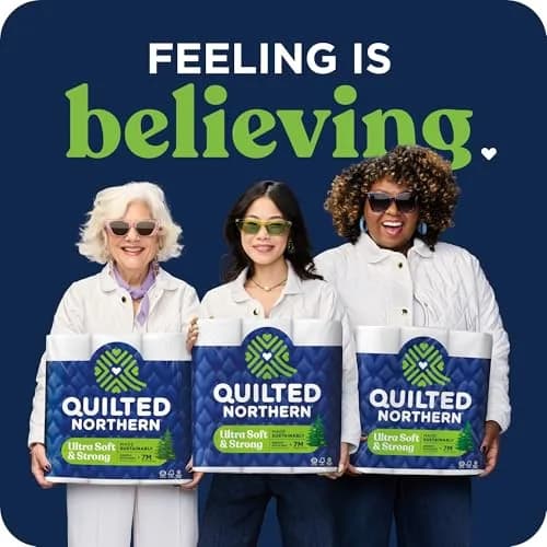 Quilted Northern Ultra Soft & Strong Toilet Paper 9 Mega Rolls (2655 Sheets Total) | 5X Stronger When Wet thumbnail 2