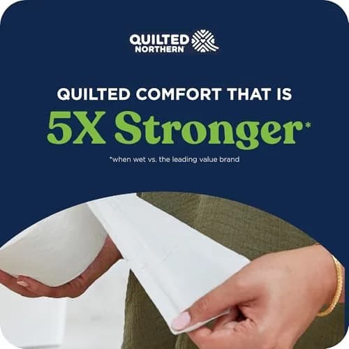 Quilted Northern Ultra Soft & Strong Toilet Paper 9 Mega Rolls (2655 Sheets Total) | 5X Stronger When Wet thumbnail 3