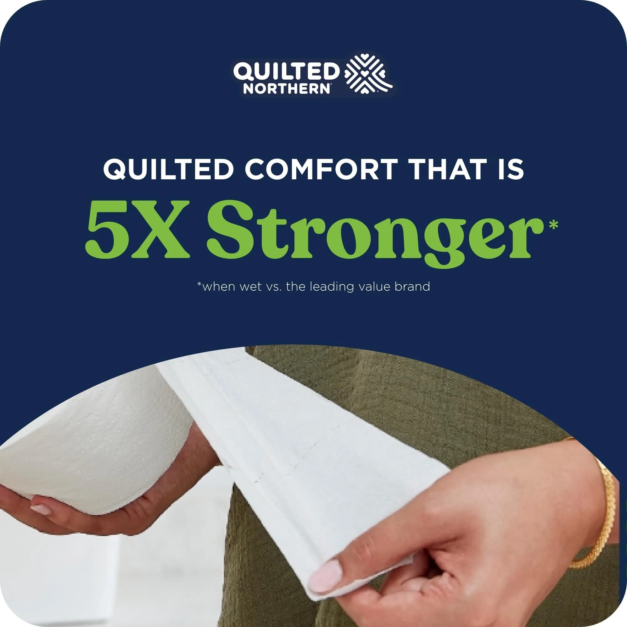 Quilted Northern Ultra Soft & Strong Toilet Paper 9 Mega Rolls (2655 Sheets Total) | 5X Stronger When Wet - view 3
