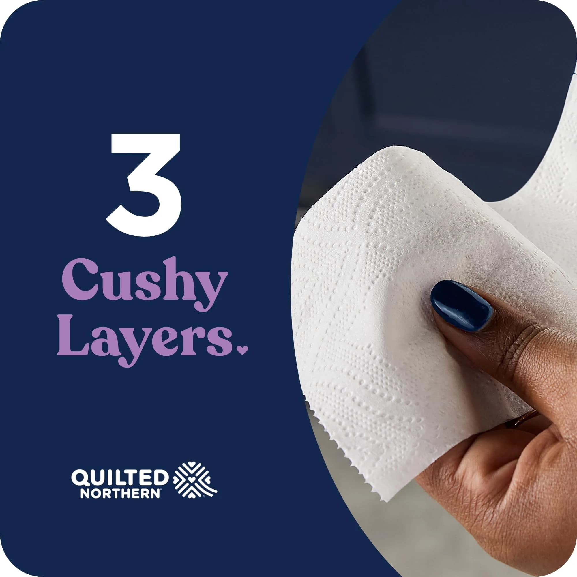 Quilted Northern Ultra Plush Toilet Paper, 6 Mega Rolls (1530 Sheets Total) | 3X Thicker, 3-Ply Soft Toilet Tissue - view 4