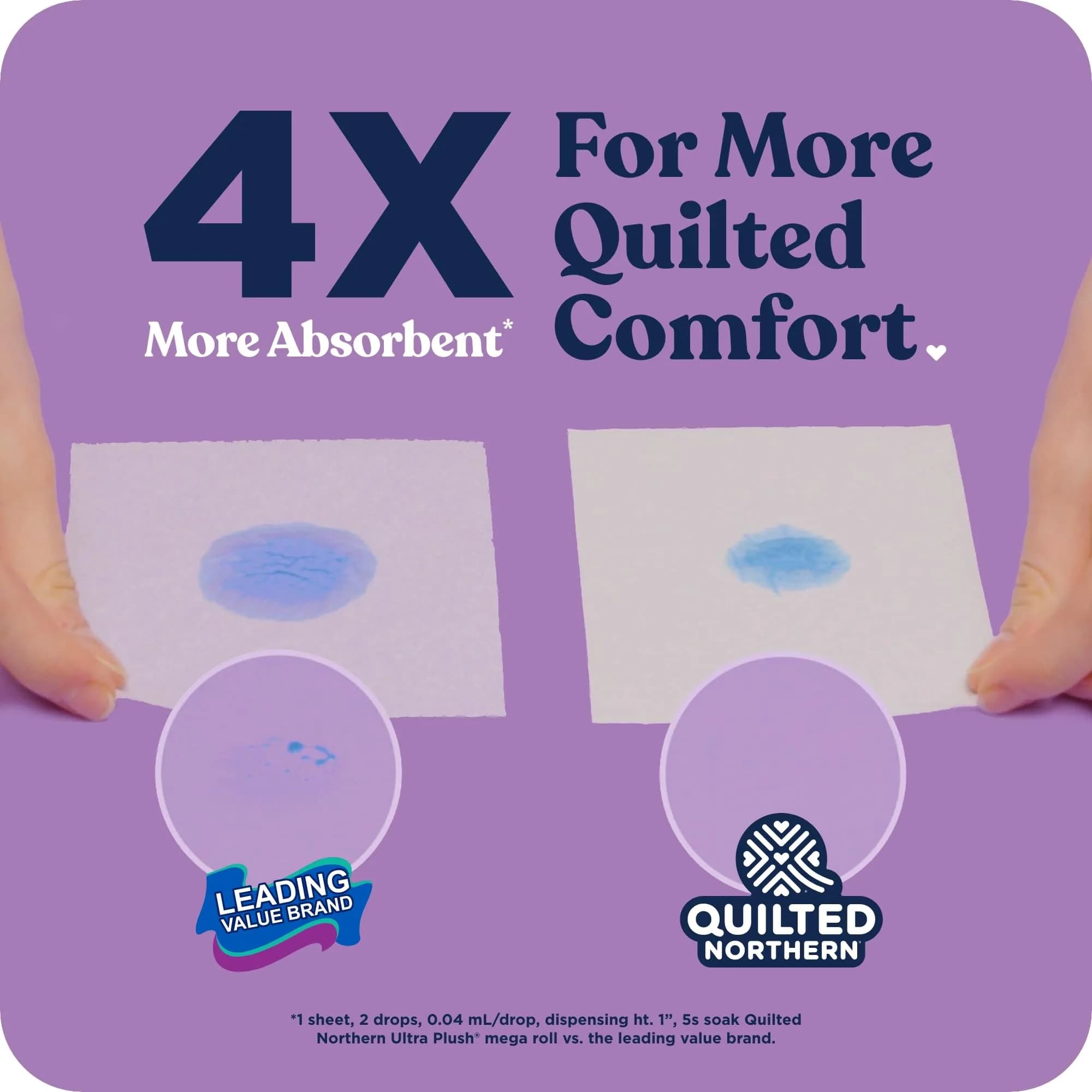 Quilted Northern Ultra Plush Toilet Paper, 6 Mega Rolls (1530 Sheets Total) | 3X Thicker, 3-Ply Soft Toilet Tissue - view 2