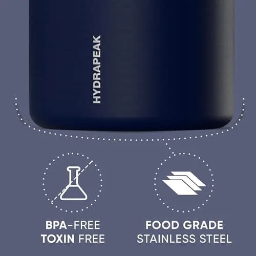 Hydrapeak 18oz Stainless Steel Vacuum Insulated Food Jar | 532ml (18 fl oz) Navy thumbnail 4